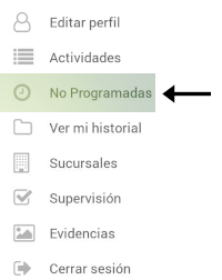 No programadas